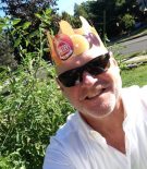 Fruit Guys customer wearing fruit crown