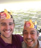 Fruit Guys customers wearing fruit crown