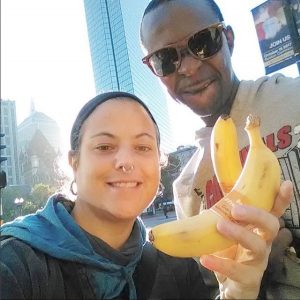 People holding bananas